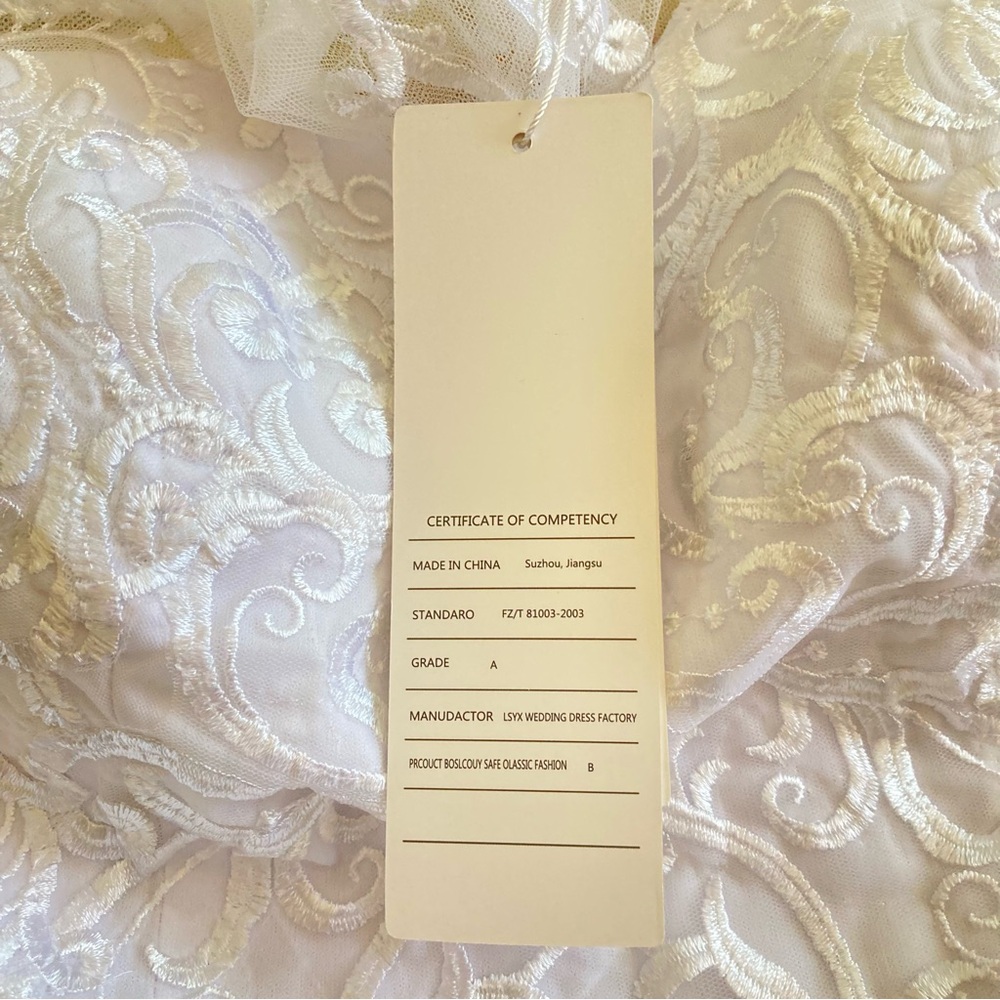 Miss Veil White Lace Fabric Mini Wedding Dress | NWT - Picture 8 of 9